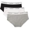 imageCalvin Klein Girls Modern Cotton Hipster Underwear MultipackHeather Grey  Classic White  Black  3 Pack