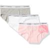 imageCalvin Klein Girls Modern Cotton Hipster Underwear MultipackWhiteHeather GreyStrawberry Tiedye