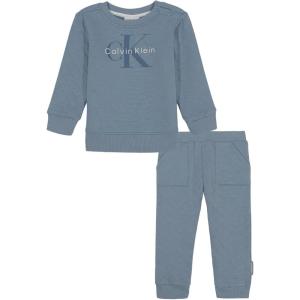 imageCalvin Klein Baby Boys 2 Pc Knit Jog SetBlue