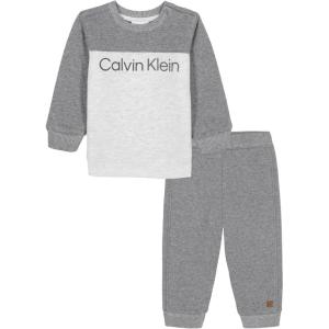 imageCalvin Klein Baby Boys 2 Pc Knit Jog SetDark Gray Heather