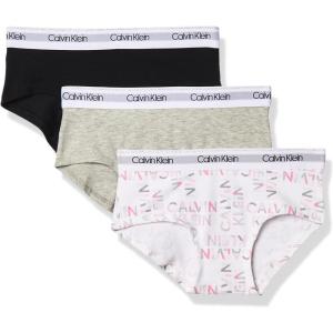 imageCalvin Klein Girls Modern Cotton Hipster Underwear MultipackHeatherBlack