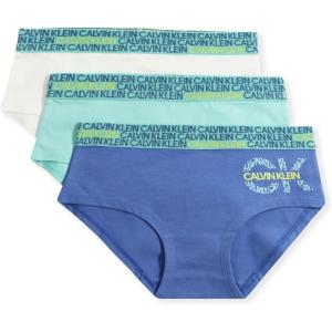 imageCalvin Klein Girls Modern Cotton Hipster Underwear MultipackWedgewoodBlueWhite