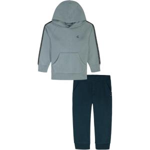 imageCalvin Klein babyboys 2 Pc Hooded Jogger SetLeadReflecting Pond