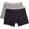 imageCalvin Klein Boys 2 Pack Boxer Briefs  Premium Cotton ComfortHeather Navy BlueHeather Grey