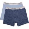 imageCalvin Klein Boys 2 Pack Boxer Briefs  Premium Cotton ComfortLogo BlueBlue Bell