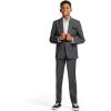 imageCalvin Klein Boys Blazer Suit Jacket 2 Single Breasted Closure Buttoned Cuffs ampamp Front Flap PocketsGrey Windowpane