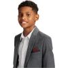imageCalvin Klein Boys Blazer Suit Jacket 2 Single Breasted Closure Buttoned Cuffs ampamp Front Flap PocketsGrey Windowpane