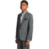 imageCalvin Klein Boys Blazer Suit Jacket 2 Single Breasted Closure Buttoned Cuffs ampamp Front Flap PocketsGrey Windowpane