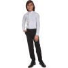 imageCalvin Klein Boys Flat BiStretch Dress Pant Straight Leg Fit Belt Loops ampamp Front PocketsBlack