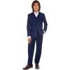imageCalvin Klein Boys Flat BiStretch Dress Pant Straight Leg Fit Belt Loops ampamp Front PocketsBright Blue