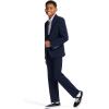 imageCalvin Klein Boys Flat BiStretch Dress Pant Straight Leg Fit Belt Loops ampamp Front PocketsNavy Infinite