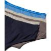 imageCalvin Klein Boys Little Modern Cotton Assorted Briefs Underwear 3 PackBlack Iris  Blue Heather