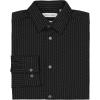 imageCalvin Klein Boys Long Sleeve Patterned Dress Shirt ButtonDown Style with Cuffs ampamp Shirttail HemBlack Dobby Stripe