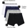 imageCalvin Klein Boys Modern Cotton Boxer Briefs 5 PackWhiteBlue LogoGreyBlue IconBlue