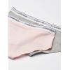 imageCalvin Klein Girls Modern Cotton Hipster Panty Underwear 2 PackGreyCrystal Pink White Band