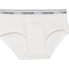 imageCalvin Klein Girls Modern Cotton Hipster UnderwearWhiteBlackHeather Grey