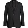 imageCalvin Klein Boys Blazer Suit Jacket 2 Single Breasted Closure Buttoned Cuffs ampamp Front Flap PocketsBlack Performance