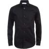 imageCalvin Klein Boys Long Sleeve Sateen Dress Shirt ButtonDown Style with Cuffs ampamp Shirttail HemBlack