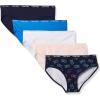 imageCalvin Klein Girls Underwear Cotton Bikini Panty 5 PackFrench BlueCrystal PnnkCk RainbowWhiteSymphony