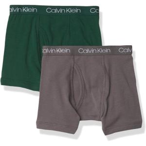 imageCalvin Klein Boys 2 Pack Boxer Briefs  Premium Cotton ComfortBlackCamo