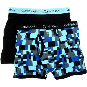 imageCalvin Klein Boys 2 Pack Boxer Briefs  Premium Cotton ComfortBlue Print
