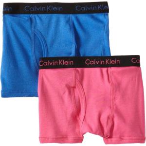 imageCalvin Klein Boys 2 Pack Boxer Briefs  Premium Cotton ComfortBluePink