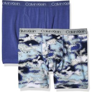 imageCalvin Klein Boys 2 Pack Boxer Briefs  Premium Cotton ComfortMarCambl