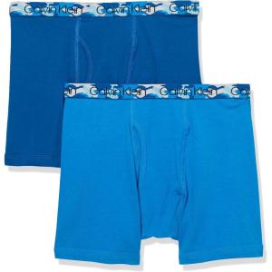 imageCalvin Klein Boys 2 Pack Boxer Briefs  Premium Cotton ComfortOcean Hue Deep Moat Blue