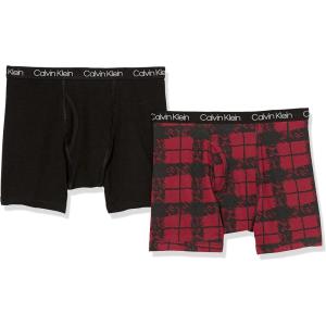 imageCalvin Klein Boys 2 Pack Boxer Briefs  Premium Cotton ComfortRhubpldBlack