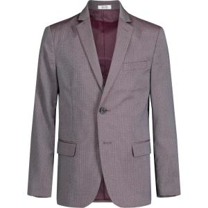 imageCalvin Klein Boys Blazer Suit Jacket 2 Single Breasted Closure Buttoned Cuffs ampamp Front Flap PocketsBeetroot