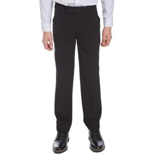 imageCalvin Klein Boys Flat BiStretch Dress Pant Straight Leg Fit Belt Loops ampamp Front PocketsBlack