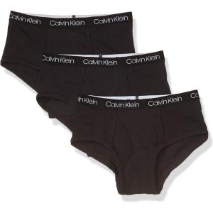 imageCalvin Klein Boys Little Modern Cotton Assorted Briefs Underwear 3 PackBlackBlackBlack
