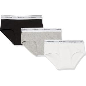 imageCalvin Klein Girls Modern Cotton Hipster UnderwearWhiteBlackHeather Grey