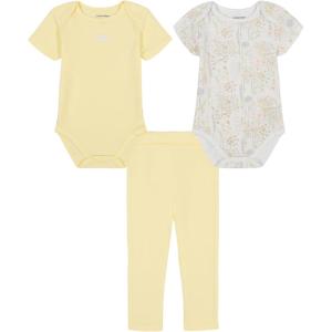 imageCalvin Klein babygirls 2 Bodysuits and Pant SetDouble CreamWhite