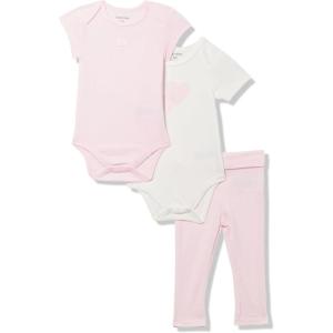 imageCalvin Klein babygirls 2 Bodysuits and Pant SetShrinking VioletEgretPale Lilac
