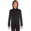 imageCalvin Klein Boys BiStretch Blazer Suit Jacket 2Button Single Breasted Closure Buttoned Cuffs ampamp Front Flap PocketsBlack