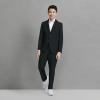 imageCalvin Klein Boys Flat Suit Dress Pant Straight Leg Fit ampamp Hemmed Bottom Belt Loops ampamp Functional Front PocketsBlack Performance