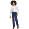 imageCalvin Klein Boys Long Sleeve Slim Fit Dress Shirt ButtonDown Style with Cuffs ampamp Shirttail HemWhite