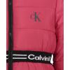 imageCalvin Klein Girls Hooded Winter Puffer Jacket FullLength Heavyweight Coat with Fleece LiningRasberry Logo Waist