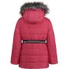 imageCalvin Klein Girls Hooded Winter Puffer Jacket FullLength Heavyweight Coat with Fleece LiningRasberry Logo Waist
