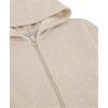 imageCalvin Klein Girls Long Sleeve Full Zip Fleece Hoodie SweatshirtTaupe Heather