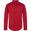 imageCalvin Klein Boys Long Sleeve Slim Fit Dress Shirt ButtonDown Style with Cuffs ampamp Shirttail HemRed