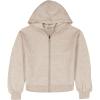 imageCalvin Klein Girls Long Sleeve Full Zip Fleece Hoodie SweatshirtTaupe Heather