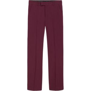 imageCalvin Klein Boys Flat Suit Dress Pant Straight Leg Fit ampamp Hemmed Bottom Belt Loops ampamp Functional Front PocketsDark Red