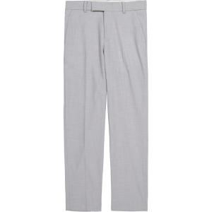 imageCalvin Klein Boys Flat Suit Dress Pant Straight Leg Fit ampamp Hemmed Bottom Belt Loops ampamp Functional Front PocketsSilver Metal