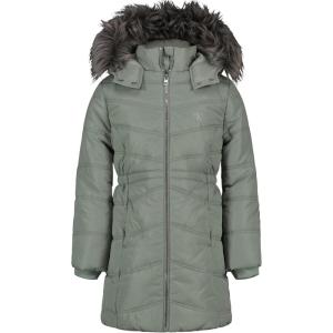 imageCalvin Klein Girls Hooded Winter Puffer Jacket FullLength Heavyweight Coat with Fleece LiningAerial Iceberg Green