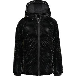 imageCalvin Klein Girls Short Length Hooded Winter Puffer Jacket with Fleece LiningBlack Shine