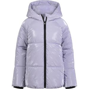 imageCalvin Klein Girls Short Length Hooded Winter Puffer Jacket with Fleece LiningCosmic Sky Shine