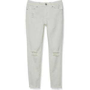 imageCalvin Klein Girls Skinny Fit Stretch Denim 5Pocket JeansWhiteout Knee Rip