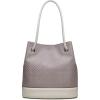 imageCalvin Klein Ash Tote Bag  NorthSouth Vegan Leather 2 PocketsAlmondTaupeCherub White